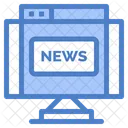 Noticias En Linea Transmision De Noticias En Linea Comunicaciones Icono