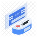 Estudio De Noticias Estudio De Transmision Set De Noticias Icon