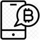 Smartphone Bitcoins Notificacao De Bitcoin Ícone