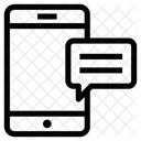 Smartphone Bate Papo De Notificacao Mensagem Ícone