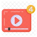 Notificacao De Conteudo Notificacao De Video Notificacao De Video Ícone