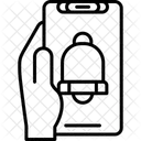 Notificacion Mano Sosteniendo El Telefono Alerta Icono