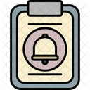 Notification Bell Clipboard Icon