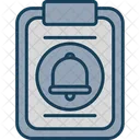 Notification Bell Clipboard Icon