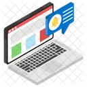 Notification Web Alerte Web Chat Web Icône