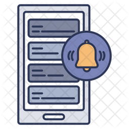 Notifications Icon - Download in Colored Outline Style