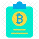 Zwischenablage Bitcoin Dokument Bitcoin Papier Symbol