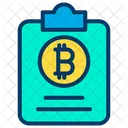 Zwischenablage Bitcoin Dokument Bitcoin Papier Symbol