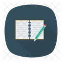 Notizbuch Buch Offen Icon