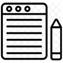 Notizbuch Lehrbuch Zeichenblock Symbol