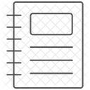 Notebooks Thinline Symbol Icon