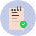 Notizen Ausgefullt Dokument Gepruft Ausgefullt Symbol