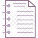 Notizseite Notizbuch Notizbuch Ícone