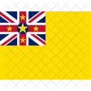 Nu Niue Drapeaux Iso Icône