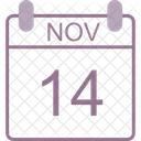 November Calendar Date Icon