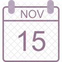 November Calendar Date Icon