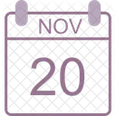 November Calendar Date Icon