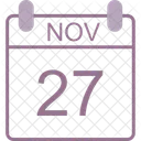 November Calendar Date Icon