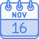 November Calendar Days Time And Date Icon