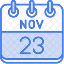 November Calendar Days Time And Date Icon