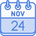 November Calendar Days Time And Date Icon