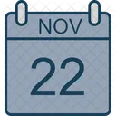 11 月、カレンダー、日付 アイコン