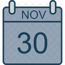 11 月、カレンダー、日付 アイコン