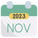 November 2023 Calendar Symbol