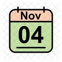 November Calendar Date Icon