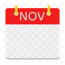 November Empty November Calendar Icon