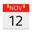 November Calendar Date Icon