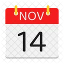 November Calendar Date Icon