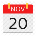 November Calendar Date Icon