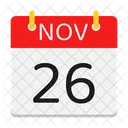 November Calendar Date Icon