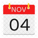 November Calendar Date Icon