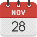 November Calendar Days Time And Date Icon