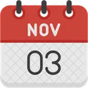 November Calendar Days Time And Date Icon