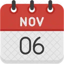 November Calendar Days Time And Date Icon