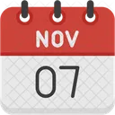 November Calendar Days Time And Date Icon