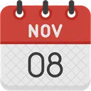 November Calendar Days Time And Date Icon