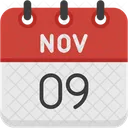 November Calendar Days Time And Date Icon