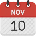 November Calendar Days Time And Date Icon