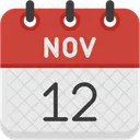 November Calendar Days Time And Date Icon