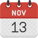 November Calendar Days Time And Date Icon