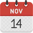 November Calendar Days Time And Date Icon