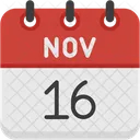 November Calendar Days Time And Date Icon