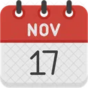 November Calendar Days Time And Date Icon