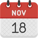 November Calendar Days Time And Date Icon