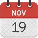 November Calendar Days Time And Date Icon