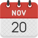 November Calendar Days Time And Date Icon